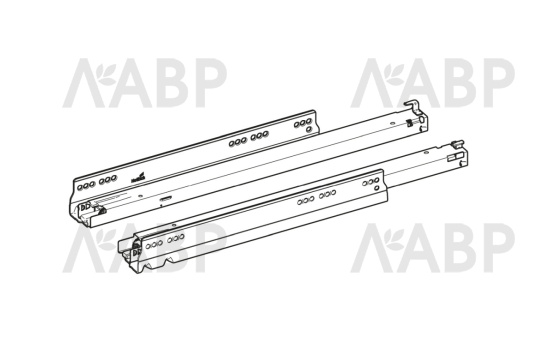 Хеттих/AvanTech You* направляющие ACTRO You Silent System 350мм, 40кг (EB21) / 9318188 / 37993 / оптом и в розницу / мебельная фурнитура "ЛАВР"