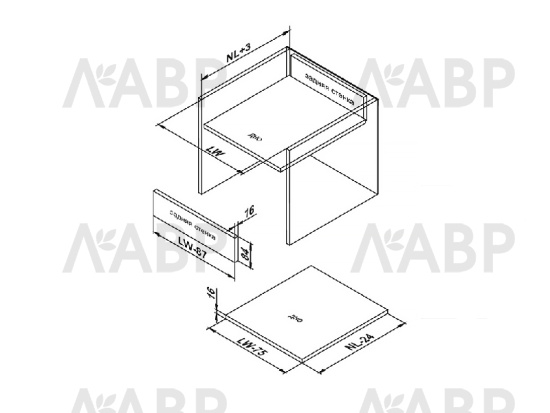 СТАРТ держатель продольного рейлинга SBR08 и SBR09, графит SBH40/GRPH (100) / 709541 / оптом и в розницу / мебельная фурнитура "ЛАВР"