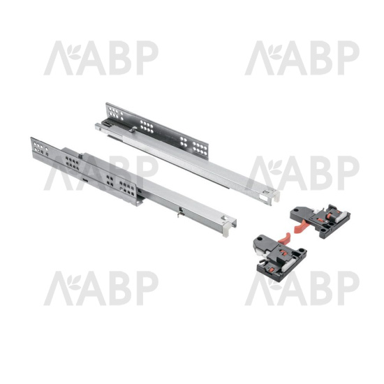 направляющие скрытого монтажа GTV MODERN SLIDE PRO 48*500мм, довод, 35кг(10шт)/PB-3D0SHX18-500-PRO / 09552 / оптом и в розницу / мебельная фурнитура "ЛАВР"
