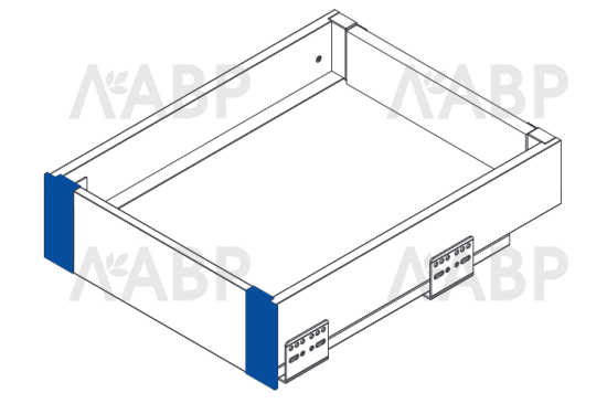 ящик GTV AXIS PRO*соединитель фасада 86мм, антрацит(60шт)/PB-AXISPRO-WEWMOCA / 09517 / оптом и в розницу / мебельная фурнитура "ЛАВР"