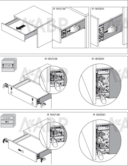 Выдвижной ящик AvanTech You 139*350мм, БЕЗ направляющих антрацит 9255335 Hettich / 97440 / оптом и в розницу / мебельная фурнитура "ЛАВР"