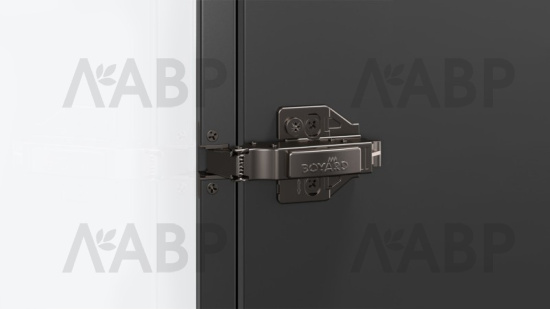 петля 4-х шарнирная Боярд H813A/BN EVO накладная для алюм. профиля, довод, черн никель  / 711254 / оптом и в розницу / мебельная фурнитура "ЛАВР"