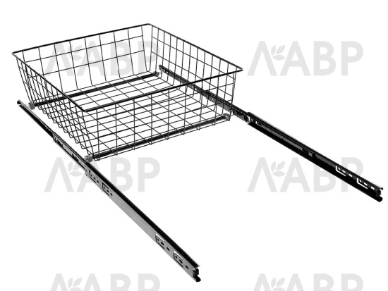 SIBO ECO корзина сетчатая 535*475*200мм шарик, черный,компл./SB600/200-BL/SHB/set / 25904 / оптом и в розницу / мебельная фурнитура "ЛАВР"