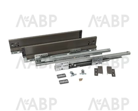 Firmax Smartline ящик 84*500мм, доводчик, 35кг, антрацит/FRM0750.043/84 / 09809 / оптом и в розницу / мебельная фурнитура "ЛАВР"