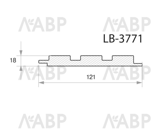 профиль AGT МДФ 248/ LB-3771, 18*121*2800 мм, тик/AGT3500/248 / 35086 / оптом и в розницу / мебельная фурнитура "ЛАВР"