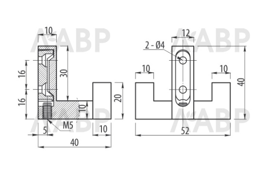 GTV крючок К2202 2-х рожковый, черный (25шт)/WZ-K2202-CZ / 07287 / оптом и в розницу / мебельная фурнитура "ЛАВР"
