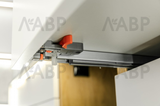 направляющие скрытого монтажа GTV MODERN SLIDE PRO 48*450мм, довод, 35кг/PB-3D0SHX18-450-PRO / 09487 / оптом и в розницу / мебельная фурнитура "ЛАВР"