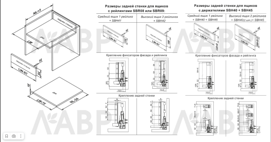 Комплект продольных круглых рейлингов 450мм для ящика СТАРТ серый SBR08/GR/450 Boyard / 709414 / оптом и в розницу / мебельная фурнитура "ЛАВР"