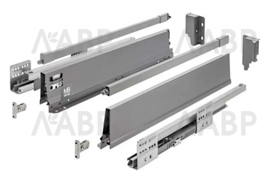 ящик GTV MODERN BOX PRO 199*500мм, доводчик, 40кг, антрацит/PB-MBPRO-KPL500C / 09709 / оптом и в розницу / мебельная фурнитура "ЛАВР"