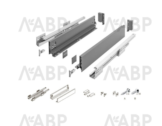ящик GTV AXIS PRO 86*300мм, доводчик, 40кг, антрацит/PB-AXISPRO-KPL300A / 09868 / оптом и в розницу / мебельная фурнитура "ЛАВР"