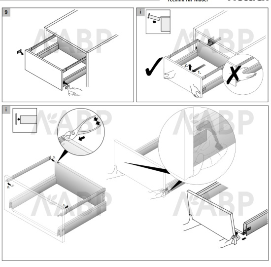 Выдвижной ящик ArciTech 94*500мм, БЕЗ направляющих белый 9149302 Hettich / 37868 / оптом и в розницу / мебельная фурнитура "ЛАВР"
