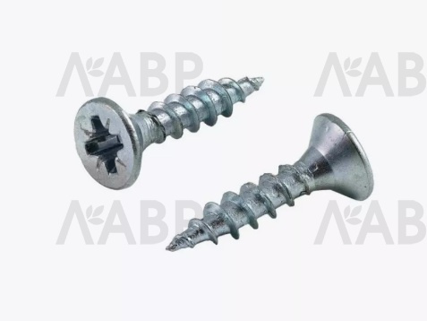 шуруп 3,5*16 потай, белый цинк , PK (3800/21000) аналог 26063 / 26063-1 / оптом и в розницу / мебельная фурнитура "ЛАВР"