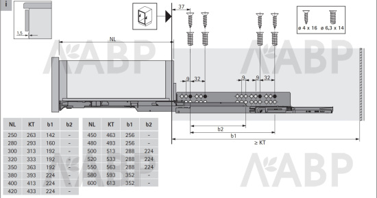 Механизмы регулировки наклона для направляющих Quadro 4DV6 9247529 Hettich / 37752 / оптом и в розницу / мебельная фурнитура "ЛАВР"