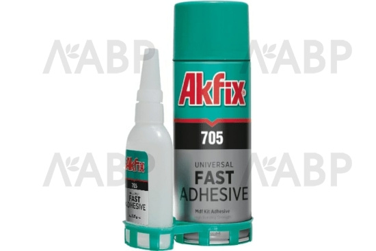 Клей двухкомпонентный Аkfix 705 (400ml+125гр) / 57052 / оптом и в розницу / мебельная фурнитура "ЛАВР"