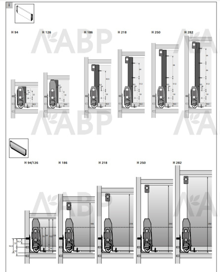 Выдвижной ящик ArciTech 94*500мм, БЕЗ направляющих белый 9149302 Hettich / 37868 / оптом и в розницу / мебельная фурнитура "ЛАВР"