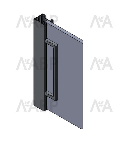 Аристо Slim Line/ручка накладная самоклеящаяся, черный матовый (400) / 92048 / оптом и в розницу / мебельная фурнитура "ЛАВР"