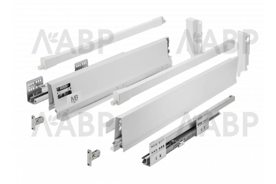 ящик GTV MODERN BOX PRO 135*550мм, доводчик, 40кг, белый/PB-MBPRO-KPL550B1 / 509032 / оптом и в розницу / мебельная фурнитура "ЛАВР"