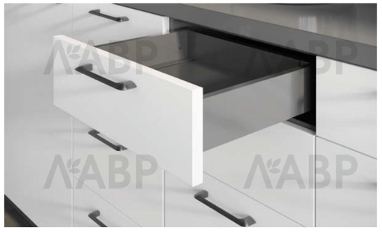 ящик GTV AXIS PRO 86*300мм, доводчик, 40кг, антрацит/PB-AXISPRO-KPL300A / 09868 / оптом и в розницу / мебельная фурнитура "ЛАВР"