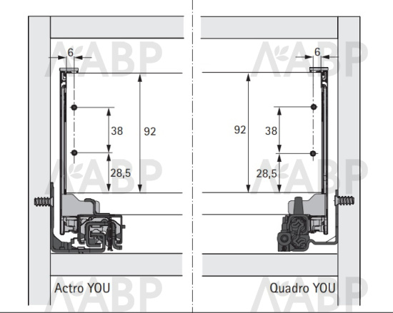 Выдвижной ящик AvanTech You 139*350мм, БЕЗ направляющих антрацит 9255335 Hettich / 97440 / оптом и в розницу / мебельная фурнитура "ЛАВР"