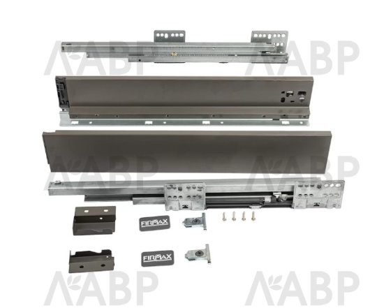 Firmax Smartline ящик 84*500мм, доводчик, 35кг, антрацит/FRM0750.043/84 / 09809 / оптом и в розницу / мебельная фурнитура "ЛАВР"