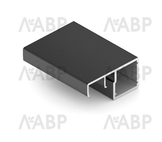 Аристо/* профиль рамочный узкий 709 с ручкой черный мат 5,4м EDGE MAX / 92058 / оптом и в розницу / мебельная фурнитура "ЛАВР"