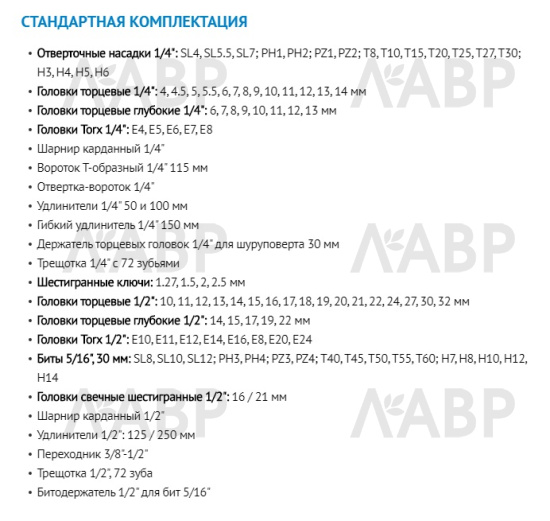 Набор инструментов из 112шт 1/4" и 1/2" HT1R432 HOEGERT / 58233 / оптом и в розницу / мебельная фурнитура "ЛАВР"