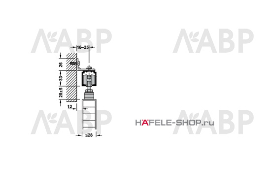 Slido Classic уголок крепежный, сталь/940.42.061 / 94005 / оптом и в розницу / мебельная фурнитура "ЛАВР"