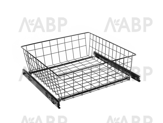 SIBO ECO корзина сетчатая 535*475*200мм шарик, черный,компл./SB600/200-BL/SHB/set / 25904 / оптом и в розницу / мебельная фурнитура "ЛАВР"