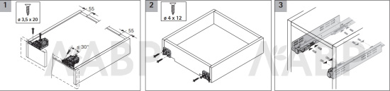 Механизмы регулировки наклона для направляющих Quadro 4DV6 9247529 Hettich / 37752 / оптом и в розницу / мебельная фурнитура "ЛАВР"