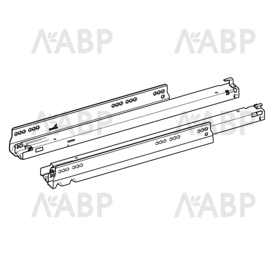 Хеттих/AvanTech You* направляющие ACTRO You Silent System 500мм, 40кг правая (10) / 9318180 / 97882-1 / оптом и в розницу / мебельная фурнитура "ЛАВР"