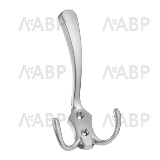 Крючок мебельный трехрожковый выпуклый хром матовый702/81969L / 07051 / оптом и в розницу / мебельная фурнитура "ЛАВР"