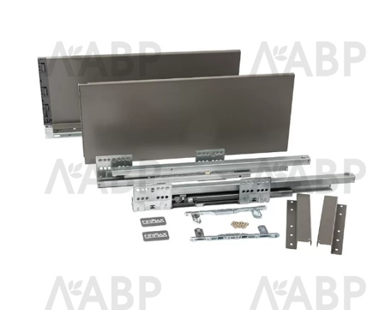 Firmax Smartline ящик 199*350мм, доводчик, 35кг, антрацит/FRM0735.043/199 / 09940 / оптом и в розницу / мебельная фурнитура "ЛАВР"