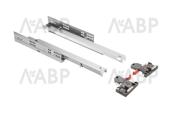 направляющие скрытого монтажа GTV MODERN SLIDE PRO 48*350мм, довод, 35кг(10шт)/PB-3D0SHX18-350-PRO / 09730 / оптом и в розницу / мебельная фурнитура "ЛАВР"